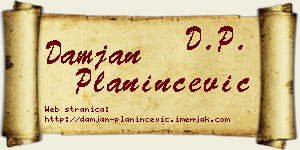 Damjan Planinčević vizit kartica